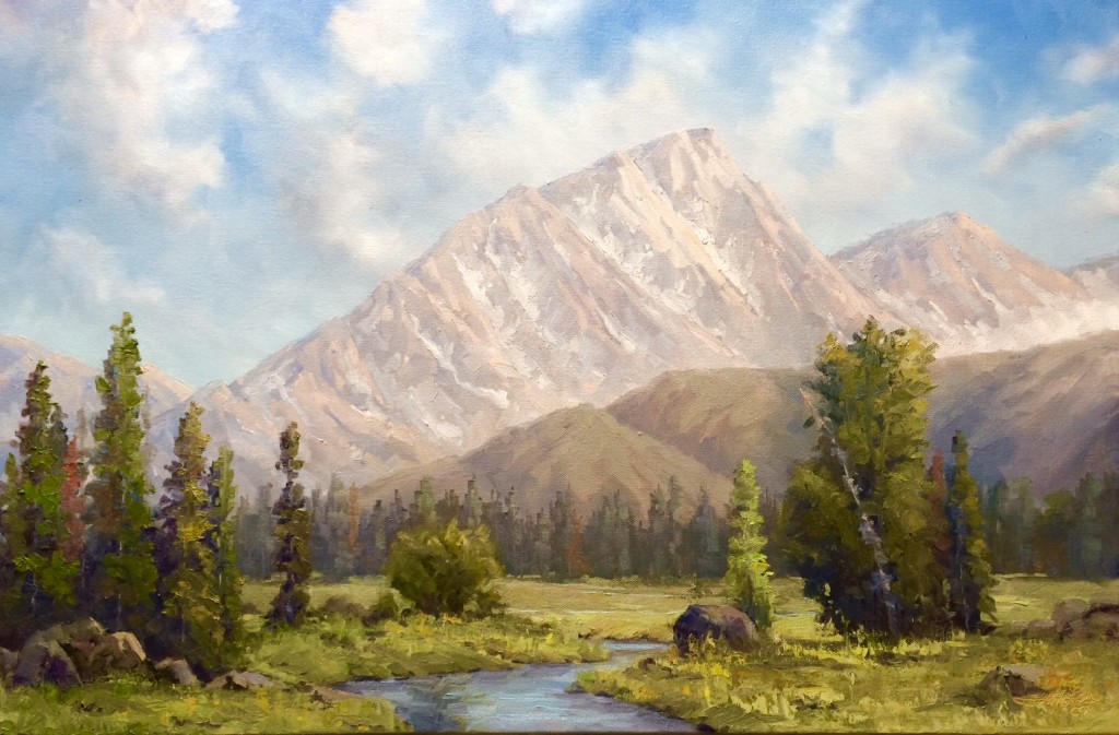 Art, original oil painting, artist Jeff Love, Rocky Mountain National Park