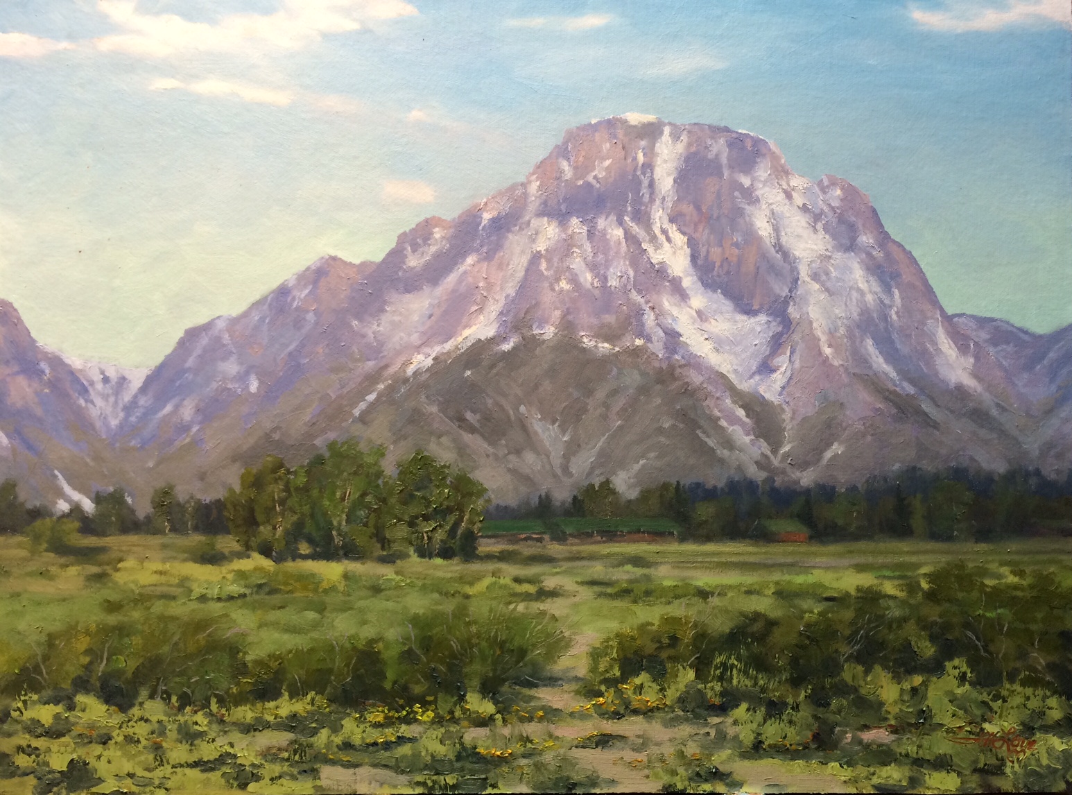 Mt Moran, Original Oil Painting, Jeff Love