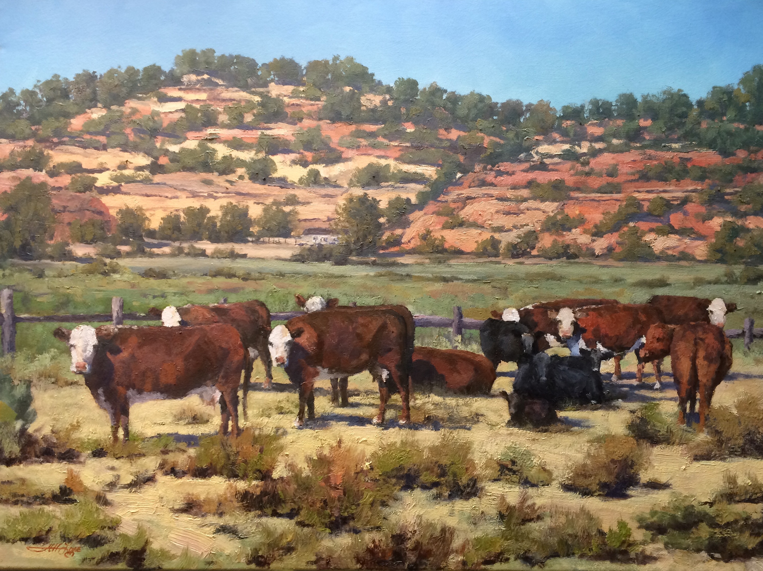 Art, Original Oil Painting, Artisan Jeff Love, Cows